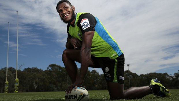 Kato Ottio when he signed in Canberra in 2016.