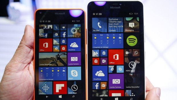 The Microsoft Lumia 640 and 640 XL, as unveiled earlier this year in Barcelona.