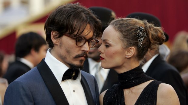 Depp with his former partner of 14 years, French actress Vanessa Paradis, in 2005.