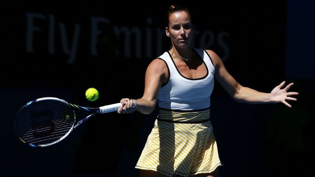 Back on track:  Australian tennis player Jarmila Wolfe is hoping for a successful summer.