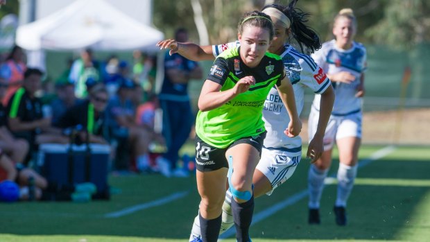Canberra United's Grace Maher is just 18 and preparing for her fourth W-League campaign. 
