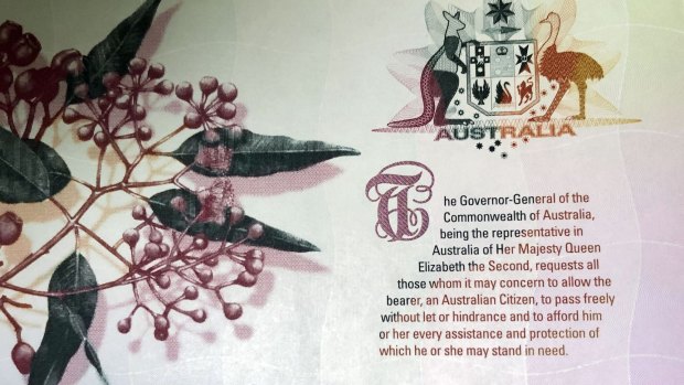 The words on the first page of an Australian passport request that Australian citizens be allowed to "pass freely without let or hindrance".