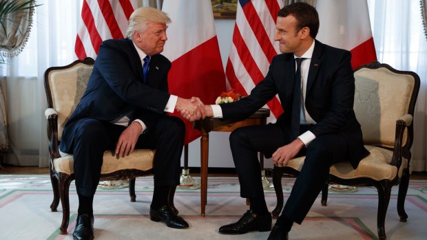 Macron's handshake with US President Donald Trump was "a powerful moment".