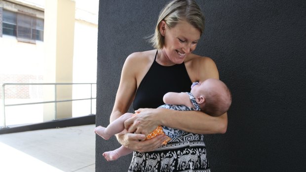 Olivia O'Leary with her baby Axel. Olivia was diagnosed with a rare cancer while pregnant with Axel.