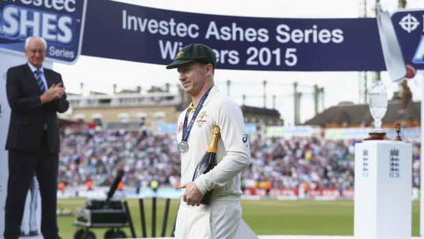 Chris Rogers walks from the stage after receiving the Australian Player of the Series award.