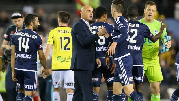 Big prize: Kevin Muscat's Victory are chasing a historic treble.