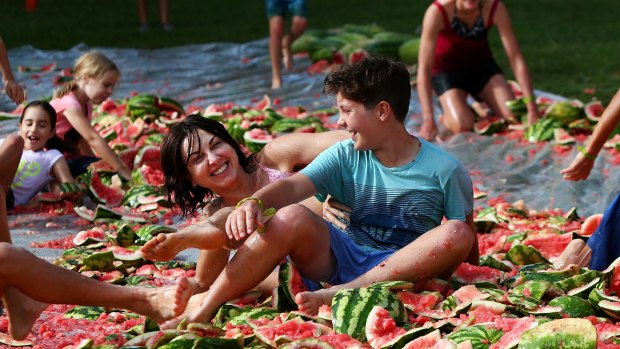Organisers said there's no deeper meaning to Melon Mania, other than a love of melons.