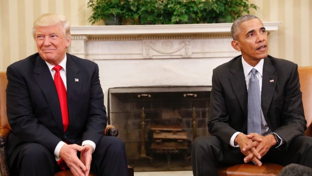 President Barack Obama with President-elect Donald Trump at the White House.