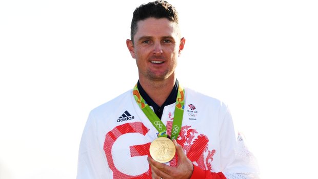The golf course: Justin Rose of Great Britain. 