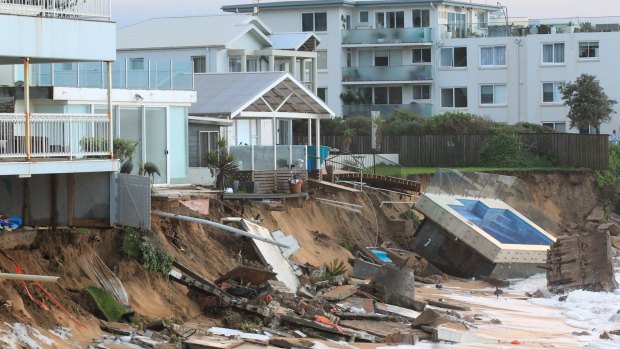 Houses at Collaroy Beach took the brunt of the June 2016 storm.