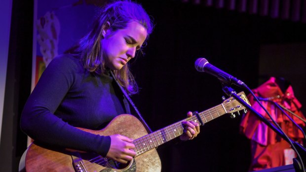 Mia Wray performs Paul Kelly's 'To Her Door' at the announcement of the Australian Music Vault.