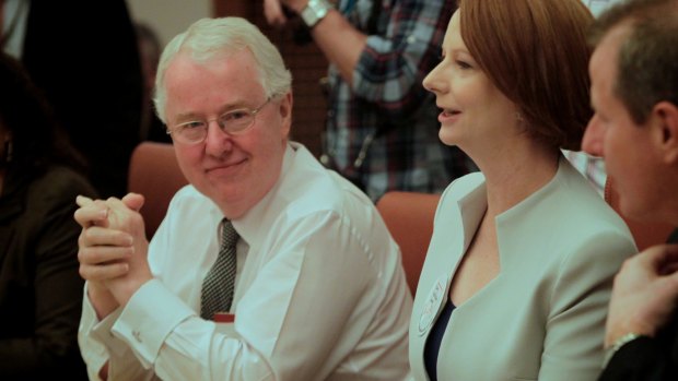 Australia's former top public servant Terry Moran with then prime minister Julia Gillard in 2011.