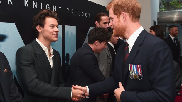 Actor Harry Styles and Prince Harry at the ''Dunkirk'' world premiere at Odeon Leicester Square on Thursday.