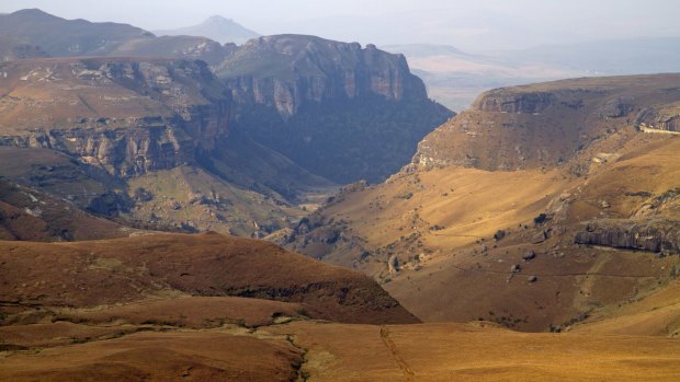 The Drakensberg Mountains from near Sentinel Peak.