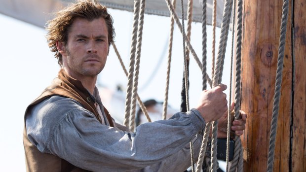 Chris Hemsworth as Owen Chase, First Mate on whale ship Essex in In the Heart of the Sea. 