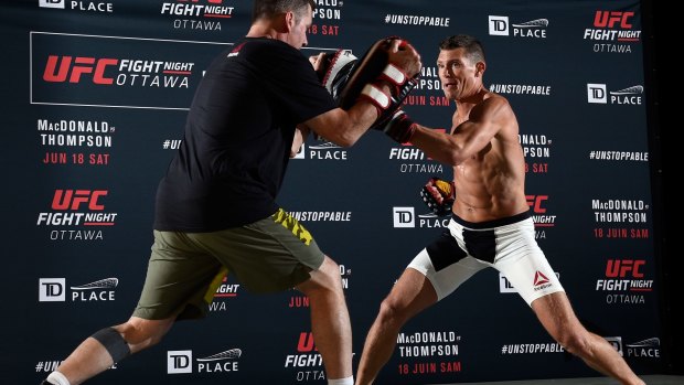 American fighter Stephen Thompson works out for fans and media ahead of UFC  Ottawa.