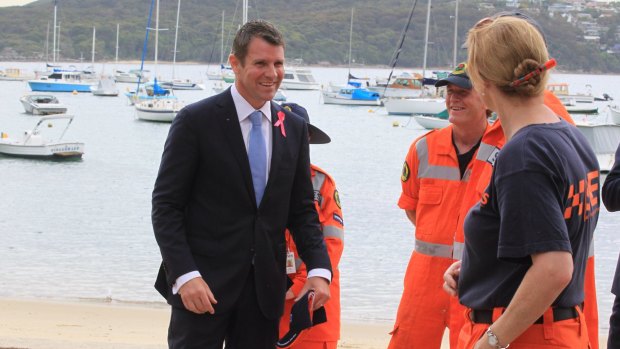 "Storms can hit anytime, anywhere:" NSW Premier Mike Baird joins the NSW SES to warn the state about the coming storm season. 