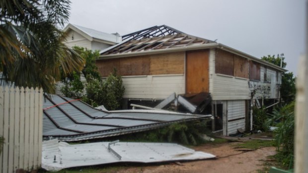 Bowen home without a roof after Cyclone Debbie