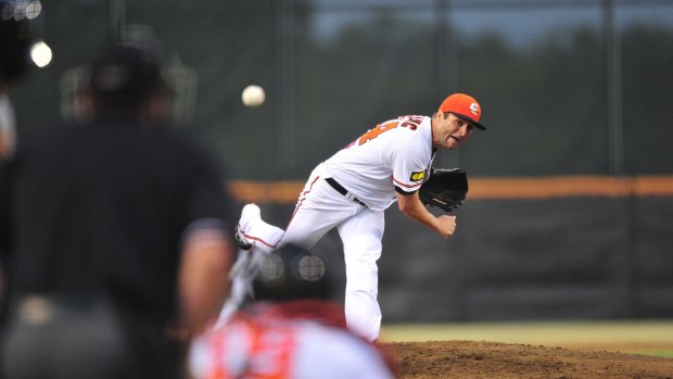 Cavalry pitcher Brian Grening traded scoreless innings with Sydney pitcher Craig Anderson until the fifth.