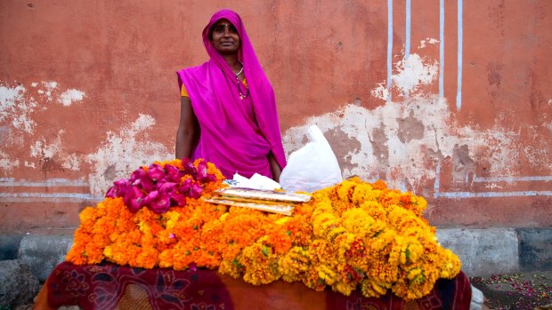 The striking colours on the streets of Jaipur.