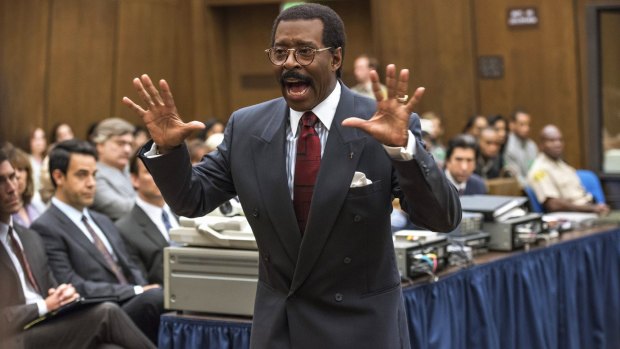 Courtney B. Vance as Johnnie Cochran fires up the jury.