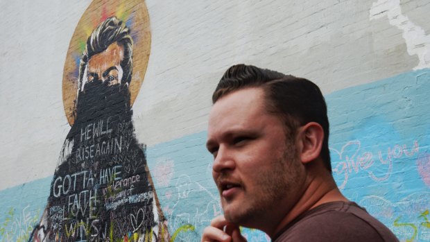 Local resident Edmund Iffland was upset at the destruction of the St. George mural.