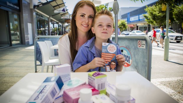 Hannah Thomson uses the MedAdvisor app for her son Vincent and for herself as she has to manage nearly 20 prescriptions.