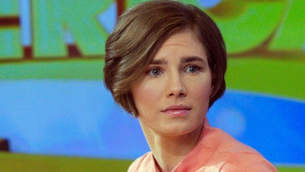 Amanda Knox on <i>Good Morning American</i> in January.