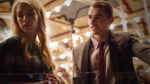 Emma Roberts and Dave Franco in <i>Nerve</i>.