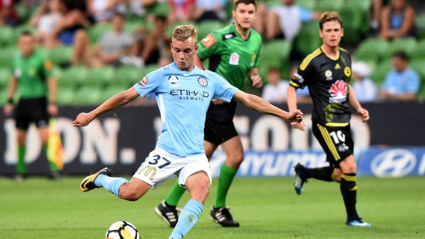 Impressive: Nathaniel Atkinson has just signed a new deal with Melbourne City.