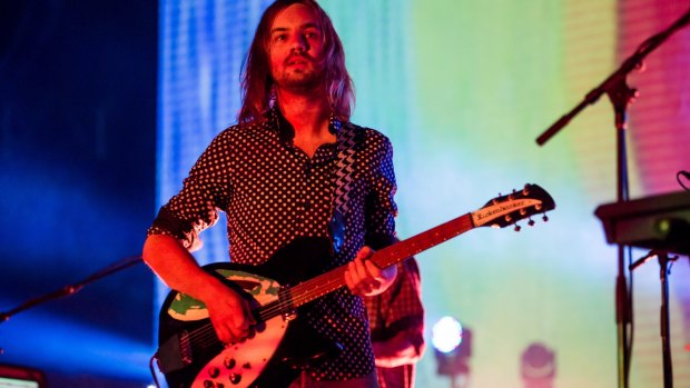 Kevin Parker, of Tame Impala, at the Opera House forecourt show. 