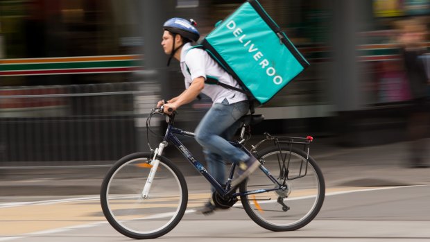 The 'gig economy' boom is epitomised by the contractor workforces of companies such as Deliveroo.