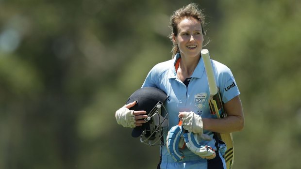 Shot at history: Ellyse Perry has been dazzling with the bat as much as ball this season for the Breakers.
