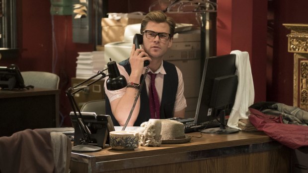 Secretary Kevin (Chris Hemsworth) shows his funny side in <i>Ghostbusters</I>.