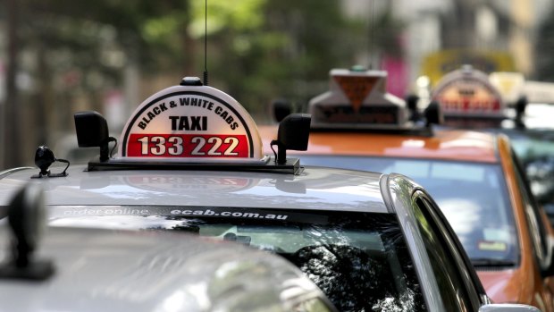 An injured woman caught a taxi to hospital on the Gold Coast.