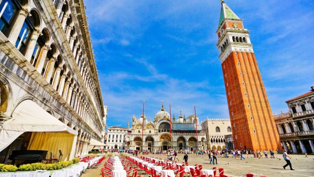 Restaurants in St Mark's Square, Venice have been accused of ripping off tourists.