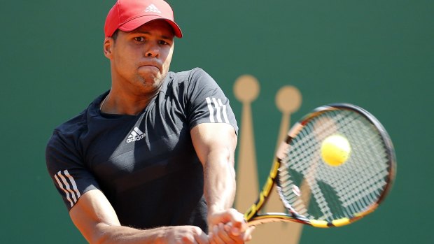 Jo-Wilfried Tsonga of France plays a return to Jan-Lennard Struff of Germany at the Monte Carlo Masters on Tuesday.