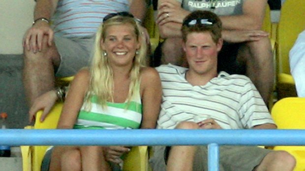 Prince Harry,with Chelsy Davy as they attend the Cricket World Cup Super 8s match between England and Australia in 2007.