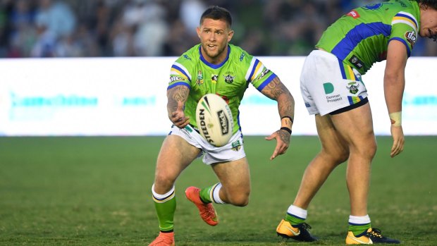 Craig Garvey in action at hooker for the Raiders.