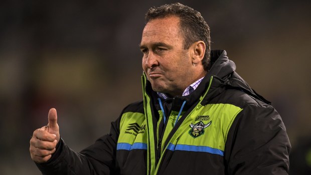 Canberra coach Ricky Stuart liked what he saw from the sideline.