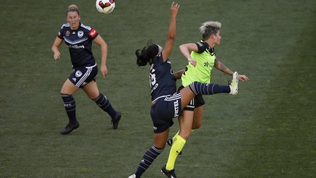 Canberra United striker Michelle Heyman has been cleared of major damage to her ankle.
