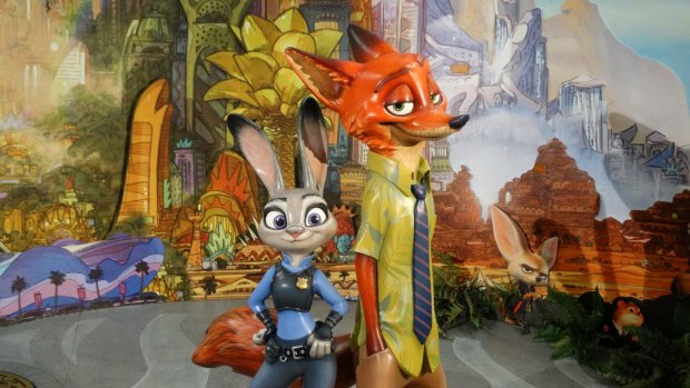 Rabbit Judy Hopps and red fox con artist Nick Wilde are unlikely partners in <i>Zootopia</i>.