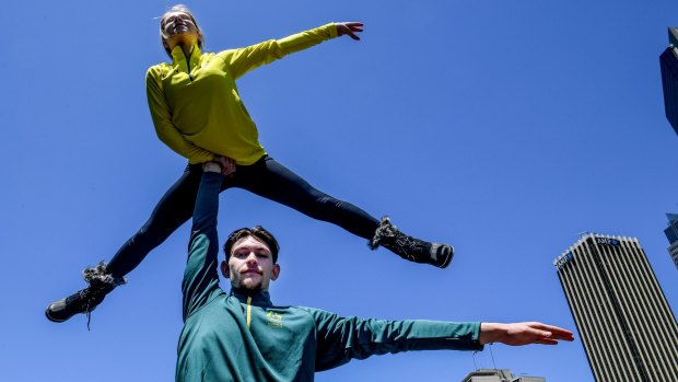 Flying high: Figure skaters Ekaterina Alexandrovskaya and Harley Windsor head to the Winter Olympics as junior world champions.
