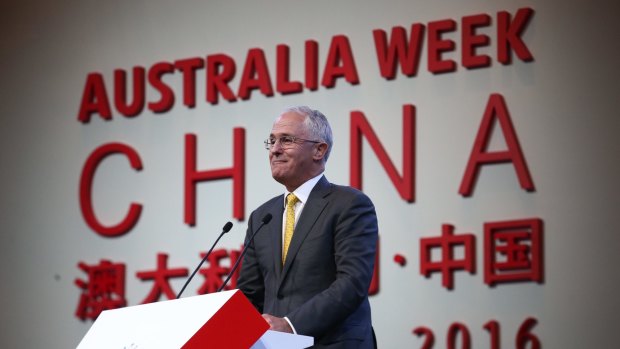 Mr Turnbull is on his first official visit to China since becoming prime minister.