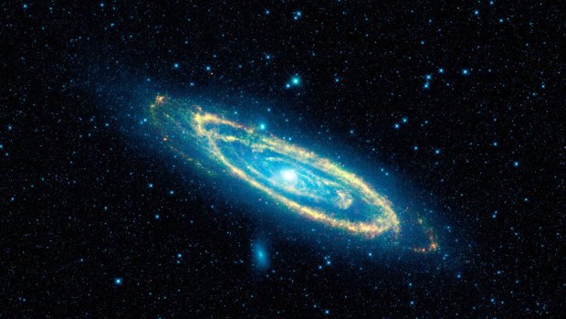 Our nearest large galactic neighbour, Andromeda. It's about 2.4 million light years away.
