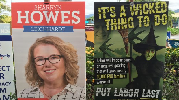 Election signs in the Queensland seat of Leichhardt