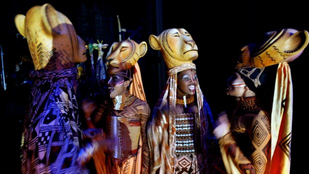 Ready and waiting backstage at <i>The Lion King.</i>
