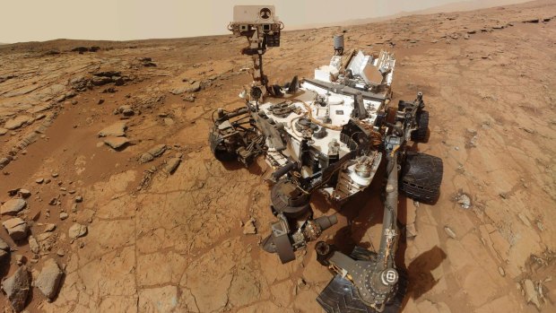 Nasa's Curiosity rover exploring Mars in February, 2013.