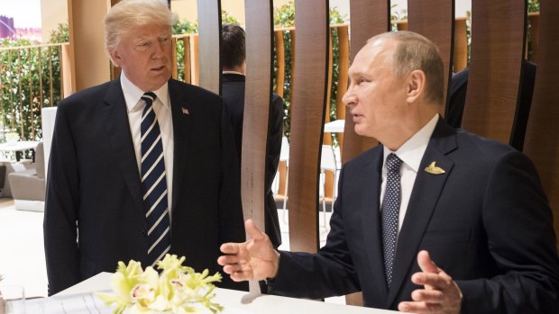 This was the first face-to-face encounter of Trump and Putin.