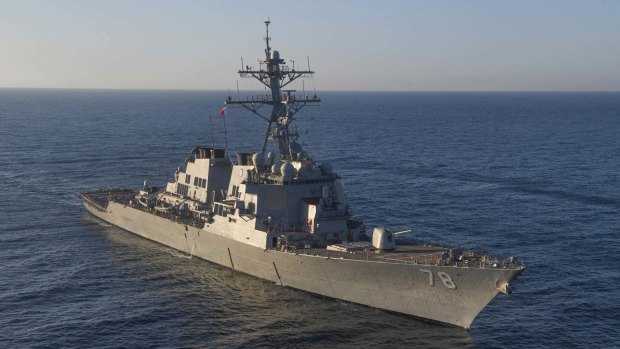 The guided-missile destroyer USS Porter in the Mediterranean Sea last month.